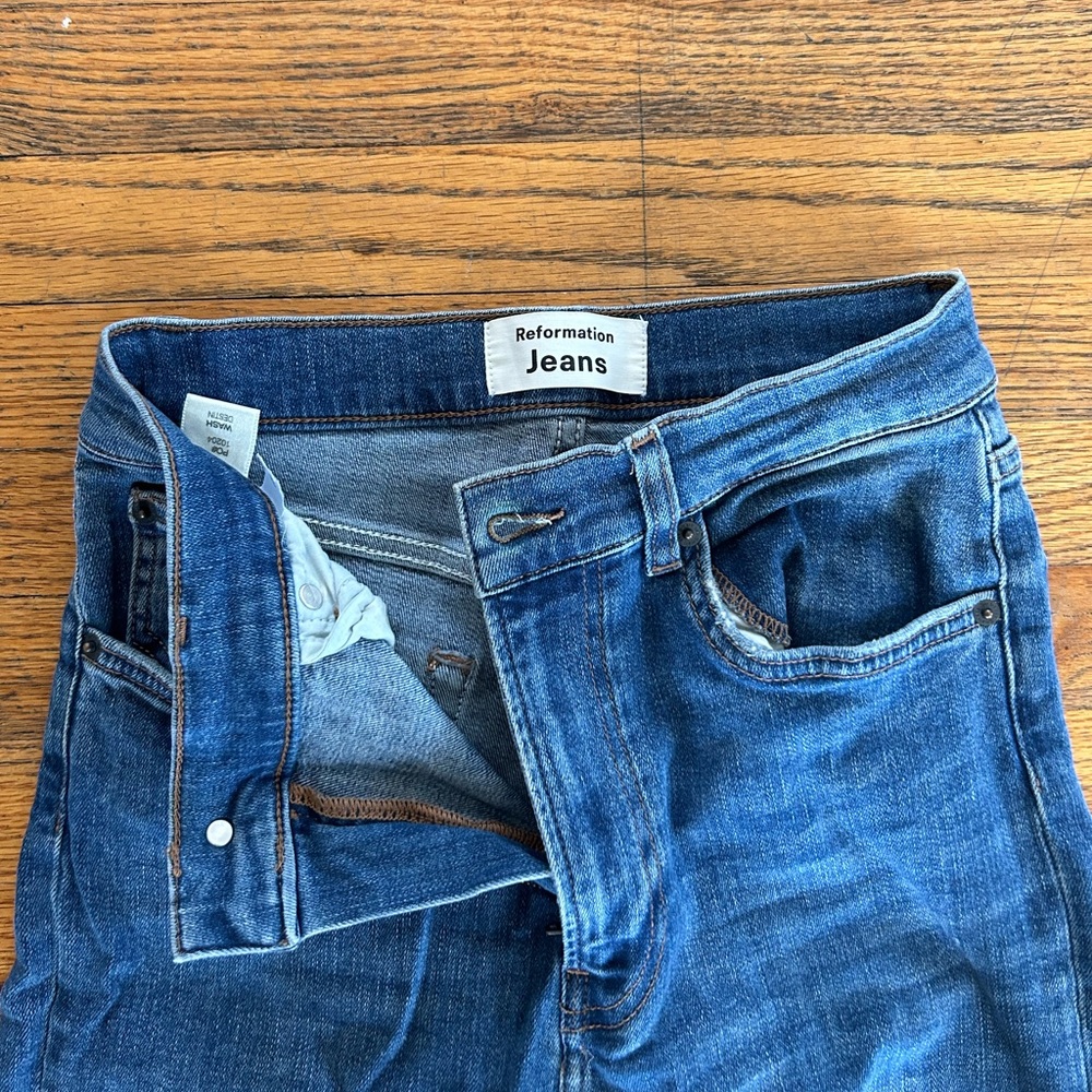 Reformation Semi-Stretchy Cropped Skinny Jeans